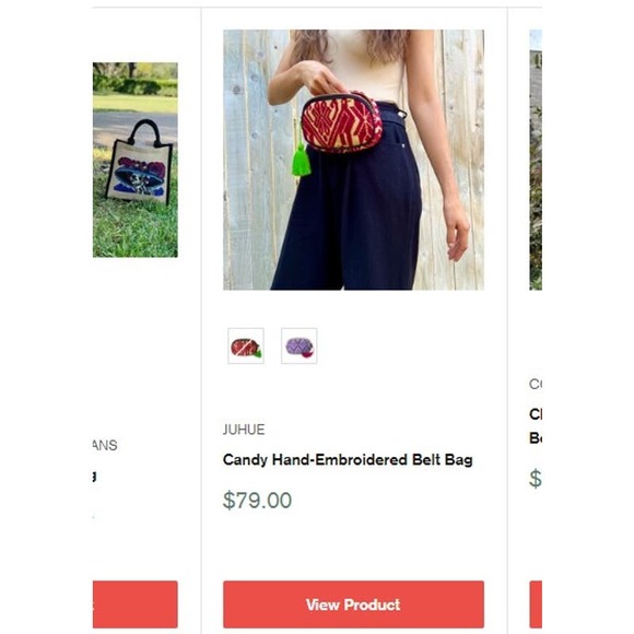 Jühue Artesanal Small Handmade Leather Embroidered Boho Crossbody - Picture 6 of 6